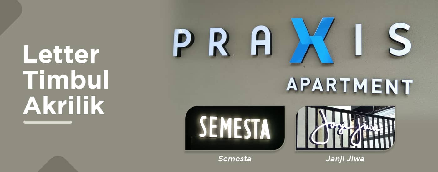 Banner Letter Timbul Akrilik My Laser Fox Surabaya