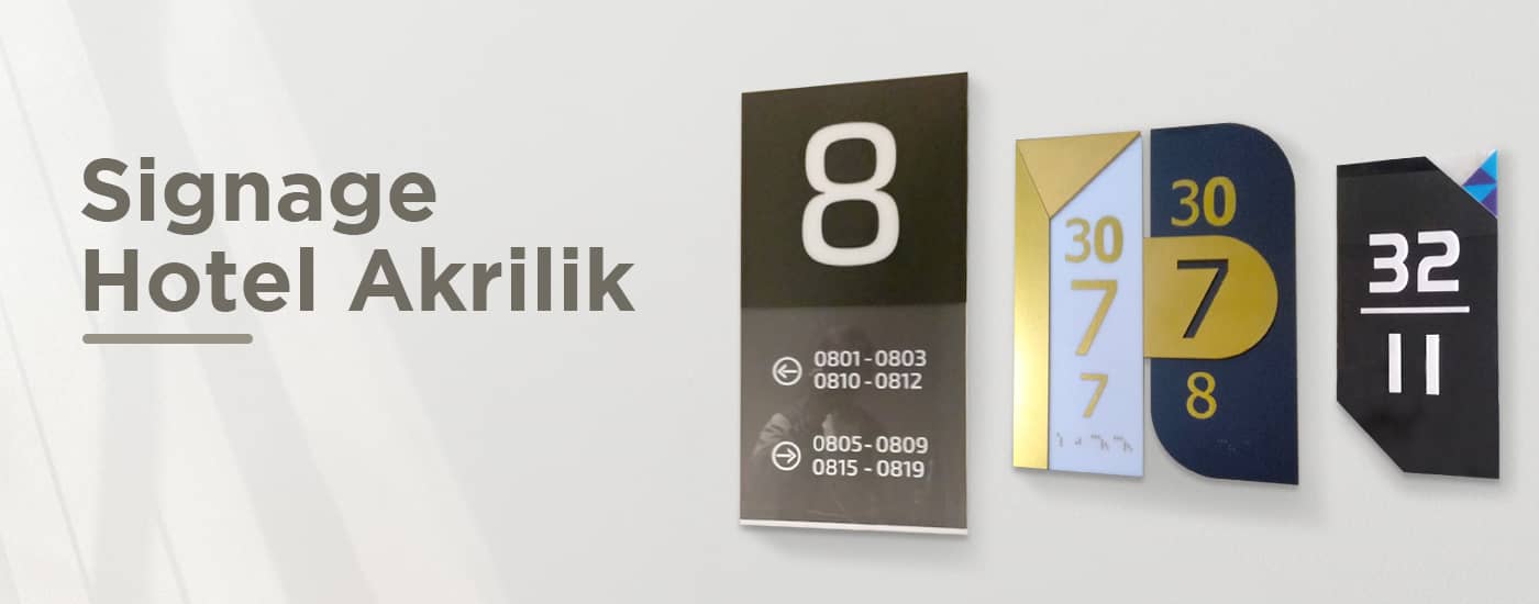 Banner Signage Hotel Akrilik My Laser Fox Surabaya